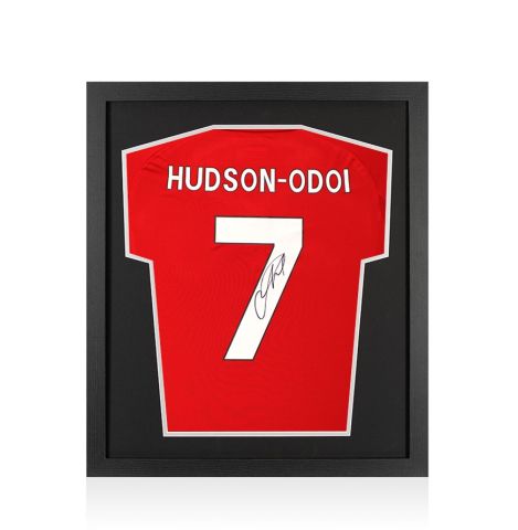 Framed Callum Hudson-Odoi Signed Nottingham Forest Shirt: Home, 2025-26 - Compact