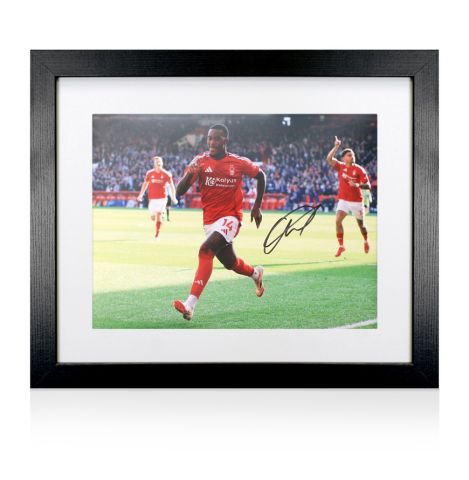 Framed Callum Hudson-Odoi Signed Nottingham Forest Photo: Goal vs Manchester City