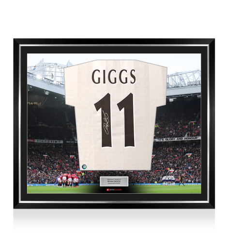 Framed Ryan Giggs Signed Manchester United Shirt: Away, 1997-98 - The Stadium Collection