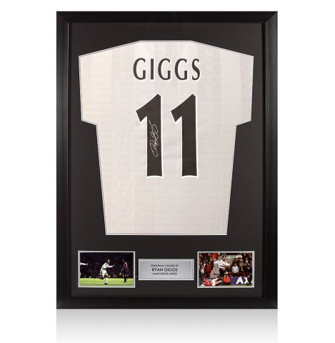 Framed Ryan Giggs Signed Manchester United Shirt: Away, 1997-98