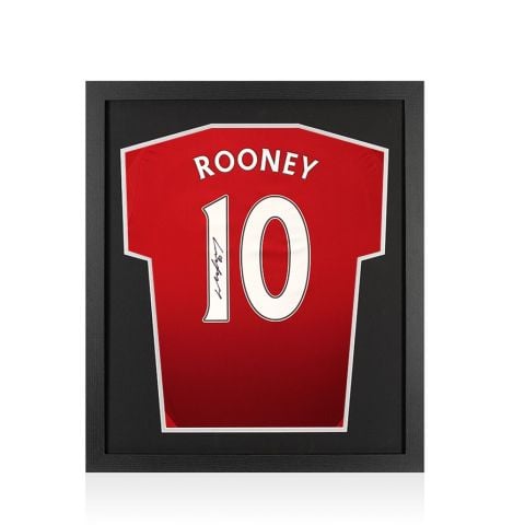 Framed Wayne Rooney Signed Manchester United Shirt: Home, 2024-25 - Compact