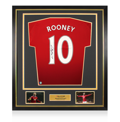 Framed Wayne Rooney Signed Manchester United Shirt: Hall of Fame Edition