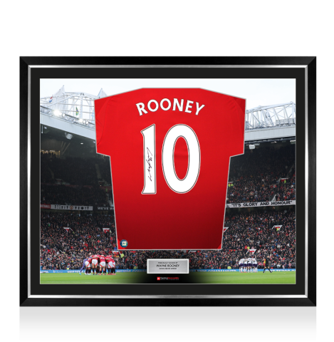 Framed Wayne Rooney Signed Manchester United Shirt: Home, 2024-25 - The Stadium Collection