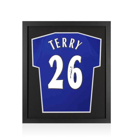 Framed John Terry Signed Chelsea Shirt: Home, 2000-01 - Compact