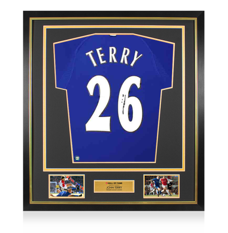 Framed John Terry Signed Chelsea Shirt: Hall of Fame Edition