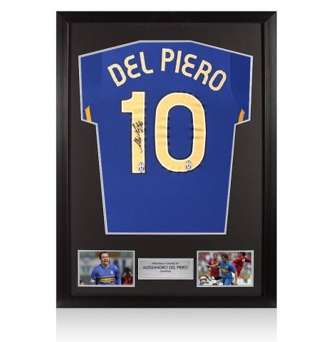 Framed Alessandro Del Piero Signed Juventus Shirt: Away, 2010-12