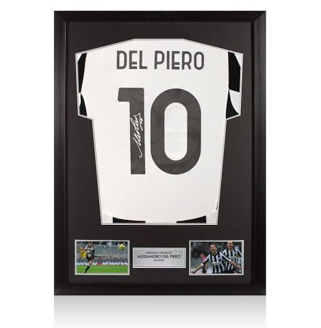 Framed Alessandro Del Piero Signed Juventus Shirt: Home, 2024-25
