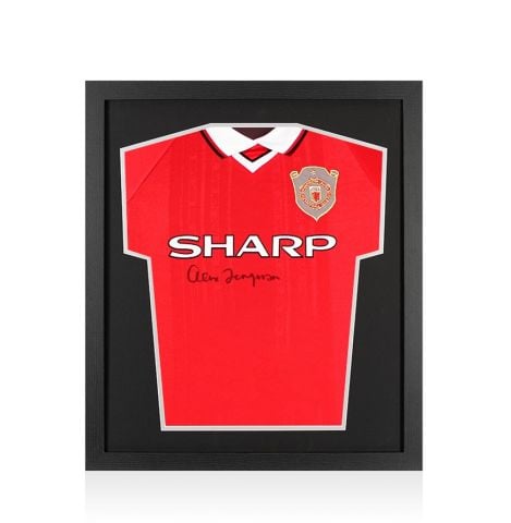 Framed Alex Ferguson Signed Manchester United Shirt: Home, 1999-00 - Compact