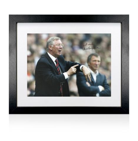 Framed Sir Alex Ferguson Manchester United Photo: Fergie Time