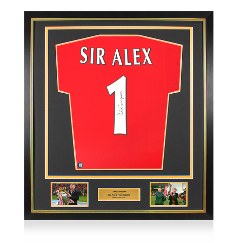 Framed Alex Ferguson Signed Manchester United Shirt: Hall of Fame Edition