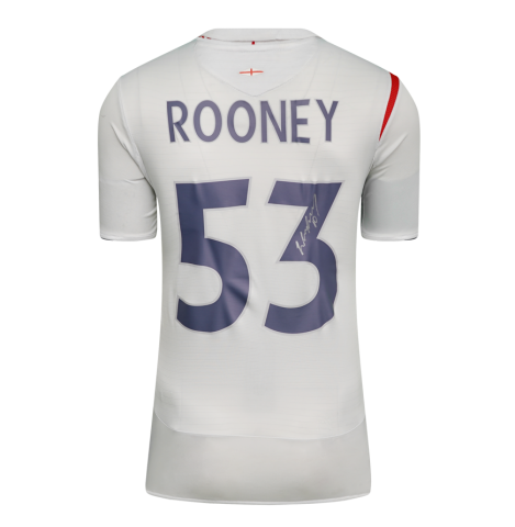Wayne Rooney Signed England Shirt: Home, 2005-06: 53 Goals Edition