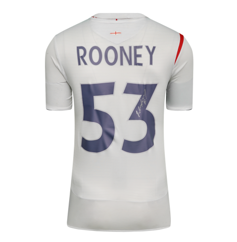Wayne Rooney Signed England Shirt: Home, 2005-06: 53 Goals Edition - Gift Box