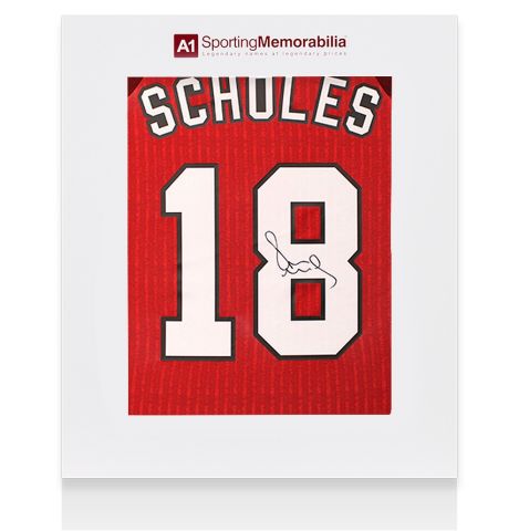 Paul Scholes Signed Manchester United Shirt: Home, 1996-97 - Gift Box