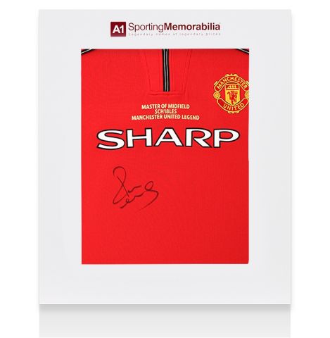 Paul Scholes Signed Manchester United Shirt: Home, 1999-00 - Master of Midfield Edition - Gift Box