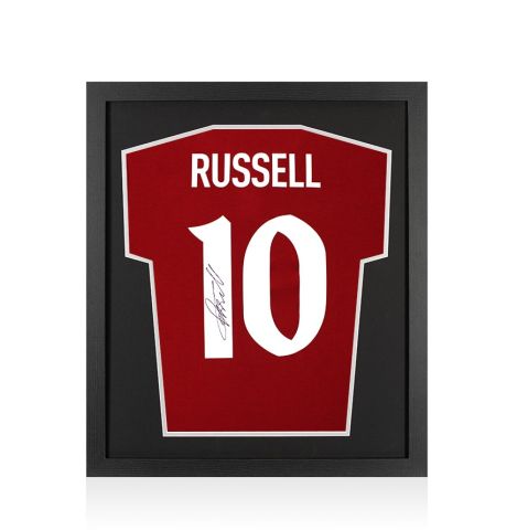 Framed Finn Russell Signed British & Irish Lions Shirt: , 2025-26 - Compact