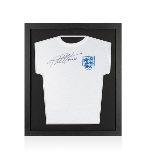 Framed Geoff Hurst Signed England T-Shirt - Compact
