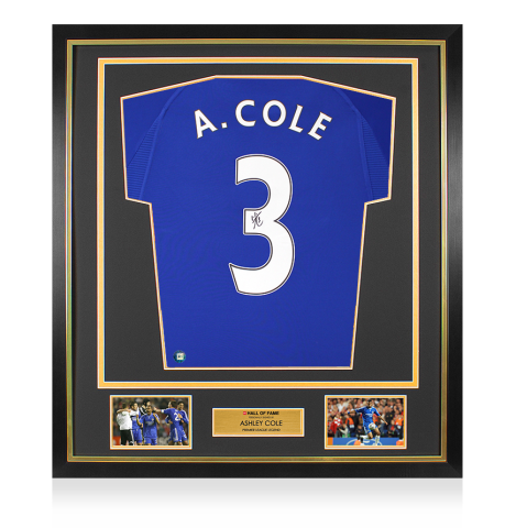 Framed Ashley Cole Signed Chelsea Shirt: Hall of Fame Edition