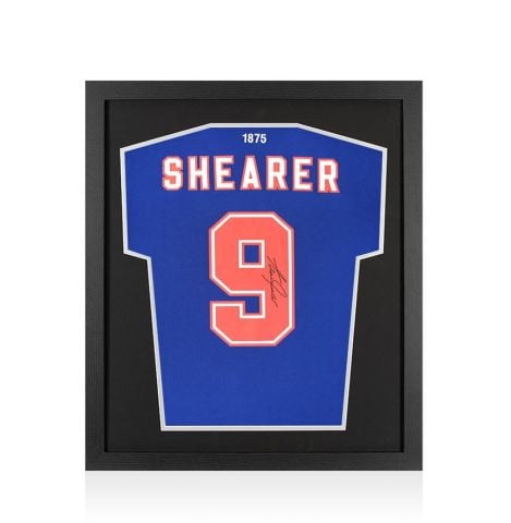 Framed Alan Shearer Signed Blackburn Rovers Shirt - Compact