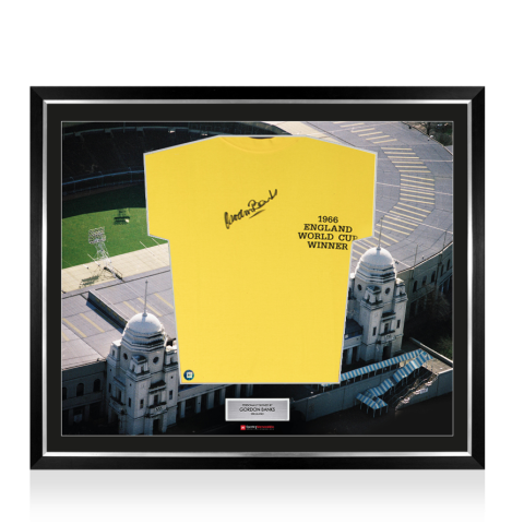 Framed Gordon Banks Signed England Shirt: 1966 - The Stadium Collection