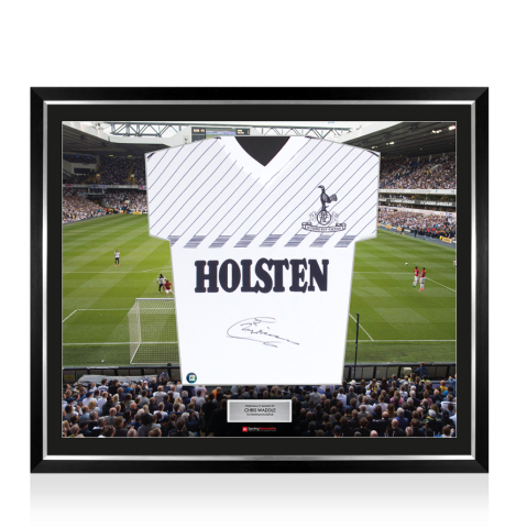 Framed Chris Waddle Signed Tottenham Hotspur Shirt: Home, 1986-87 - The Stadium Collection
