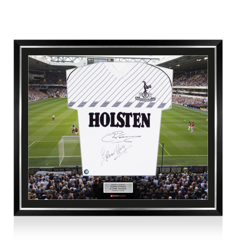 Framed Glenn Hoddle & Chris Waddle Signed Tottenham Hotspur Shirt: Home, 1986-87 - The Stadium Collection