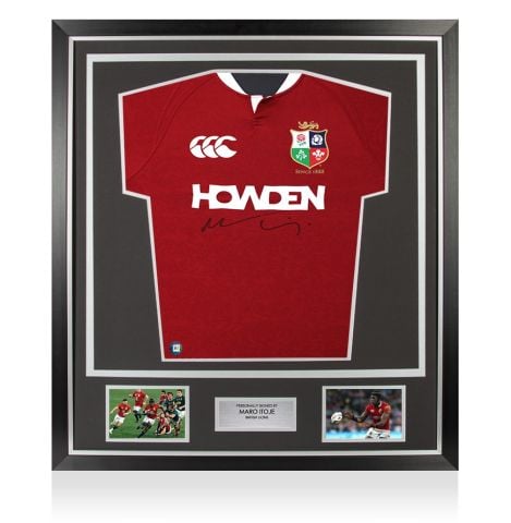 Framed Maro Itoje Signed British & Irish Lions Shirt - Premium