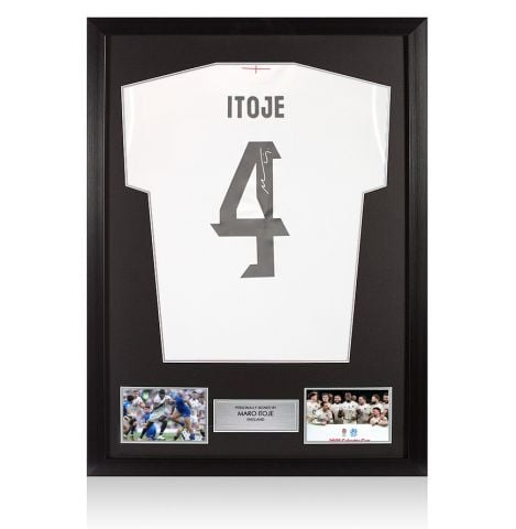 Framed Maro Itoje Signed England Shirt: Home, 2025-26