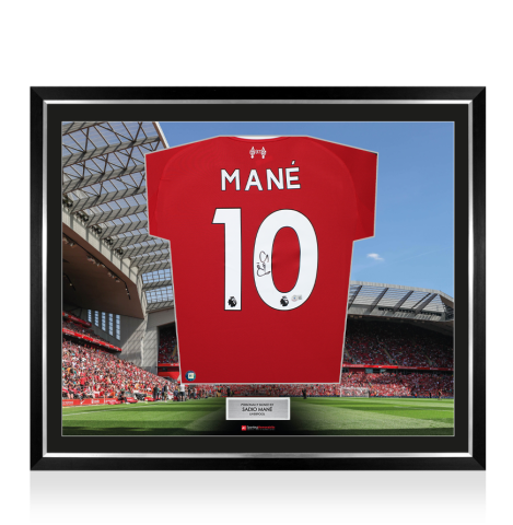 Framed Sadio Mane Signed Liverpool Shirt: Home, 2025-26 - The Stadium Collection
