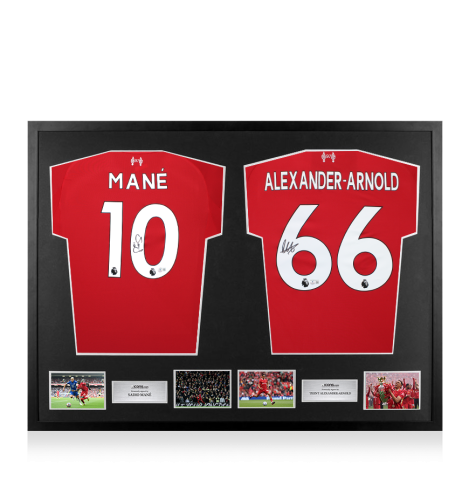 Framed Sadio Mane & Trent Alexander-Arnold Signed Liverpool Shirts - Dual Framed