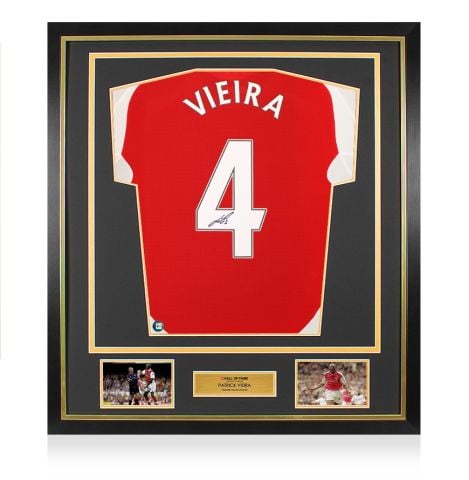 Patrick Vieira Signed Arsenal 2024-25 Shirt - Framed Hall of Fame Edition