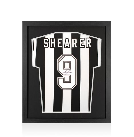 Framed Alan Shearer Signed Newcastle United Shirt: Home, 1993-94 - Compact