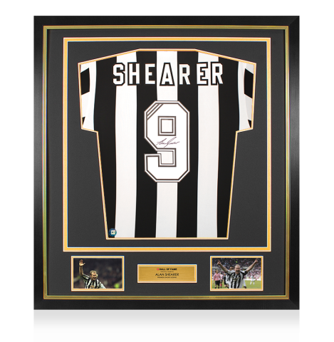 Framed Alan Shearer Signed Newcastle United Shirt: Hall of Fame Edition