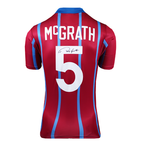 Paul McGrath Signed Aston Villa Shirt: Home, 1994-95