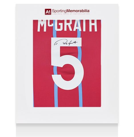 Paul McGrath Signed Aston Villa Shirt: Home, 1994-95 - Gift Box