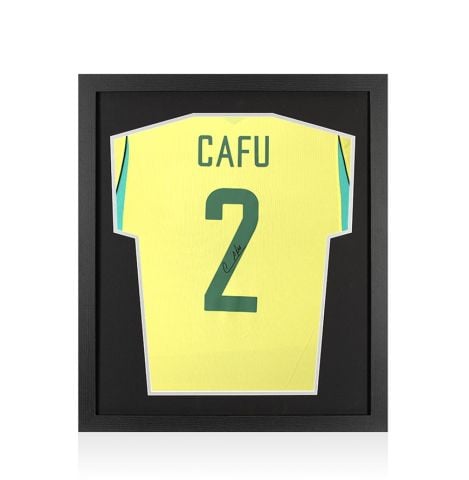 Framed Cafu Signed Brazil 2026 Home Shirt - Compact
