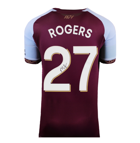 Morgan Rogers Signed Aston Villa Shirt: Home, 2025-26