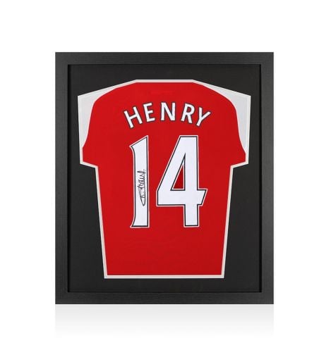 Framed Thierry Henry Back Signed Arsenal 2026-27 Home Shirt - Compact