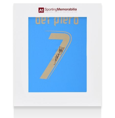 Alessandro Del Piero Signed Italy Shirt: Home, 2022-23 - Gift Box