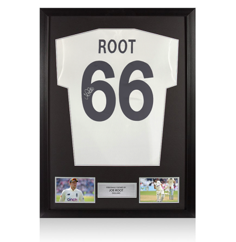 Framed Joe Root Back Signed England 2026-27 Cricket Shirt