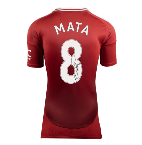 Juan Mata Back Signed Manchester United 2024-25 Home Shirt - Gift Box