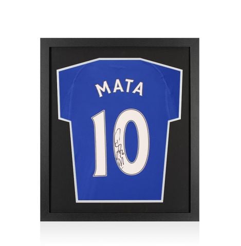 Framed Juan Mata Back Signed Chelsea 2000 Home Shirt - Compact