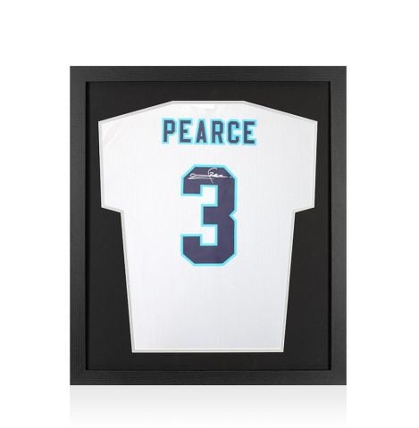 Framed Stuart Pearce Back Signed England 1996 Home Shirt - Compact