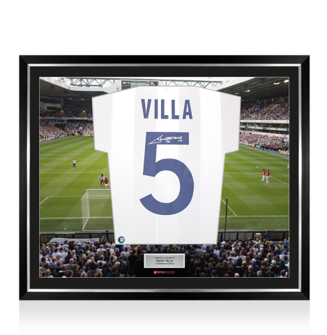 Framed Ricky Villa Signed Tottenham Hotspur Shirt: Home, 1983 - The Stadium Collection
