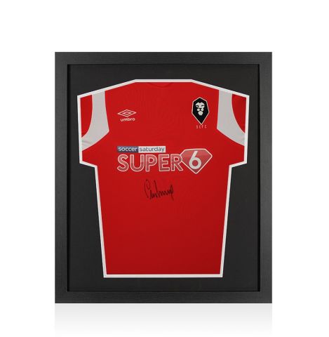 Framed Gary Neville Front Signed Salford City 2018-19 Home Shirt - Compact