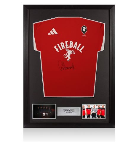 Framed Gary Neville Front Signed Salford City 2024-25 Home Shirt