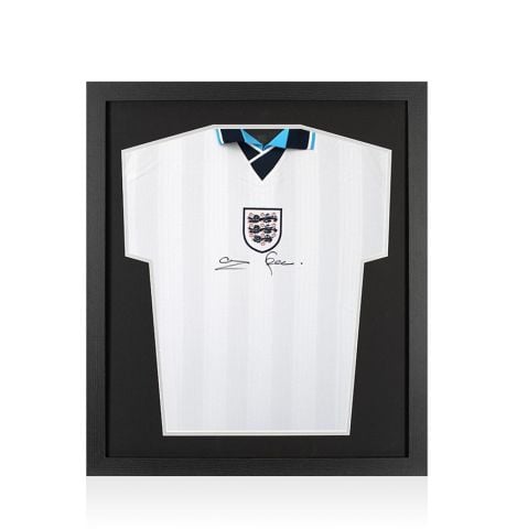 Framed Stuart Pearce Front Signed England 1996 Home Shirt - Compact