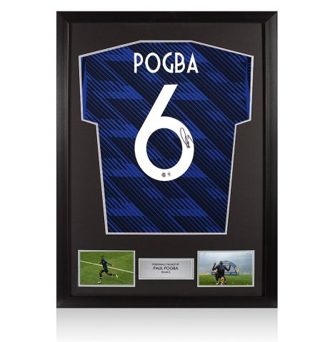 Framed Paul Pogba Back Signed France 2026 Home Shirt