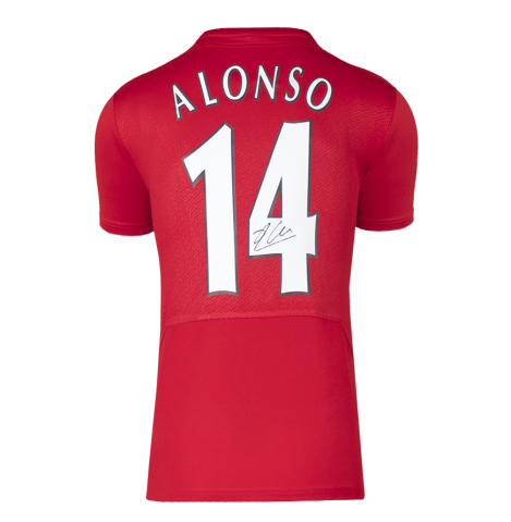 Xabi Alonso Back Signed Liverpool FC 2005 Home Shirt: Istanbul Edition