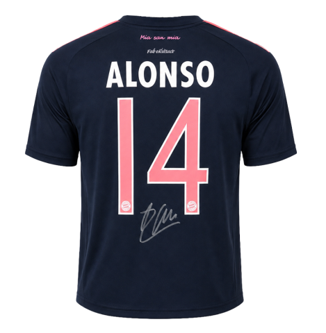 Xabi Alonso Back Signed FC Bayern Munich Third Shirt