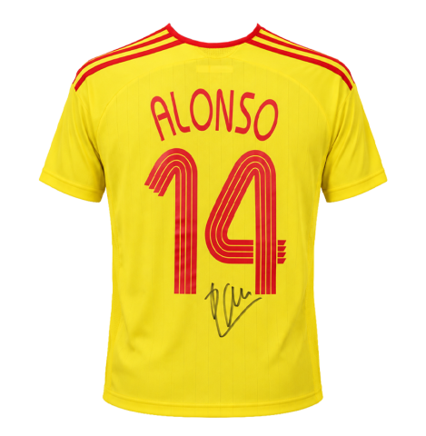 Xabi Alonso Back Signed Liverpool FC 2006-07 Away Shirt